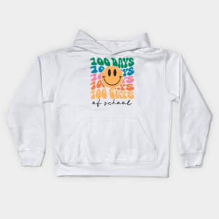 100 days of school Retro Smile Kids Hoodie